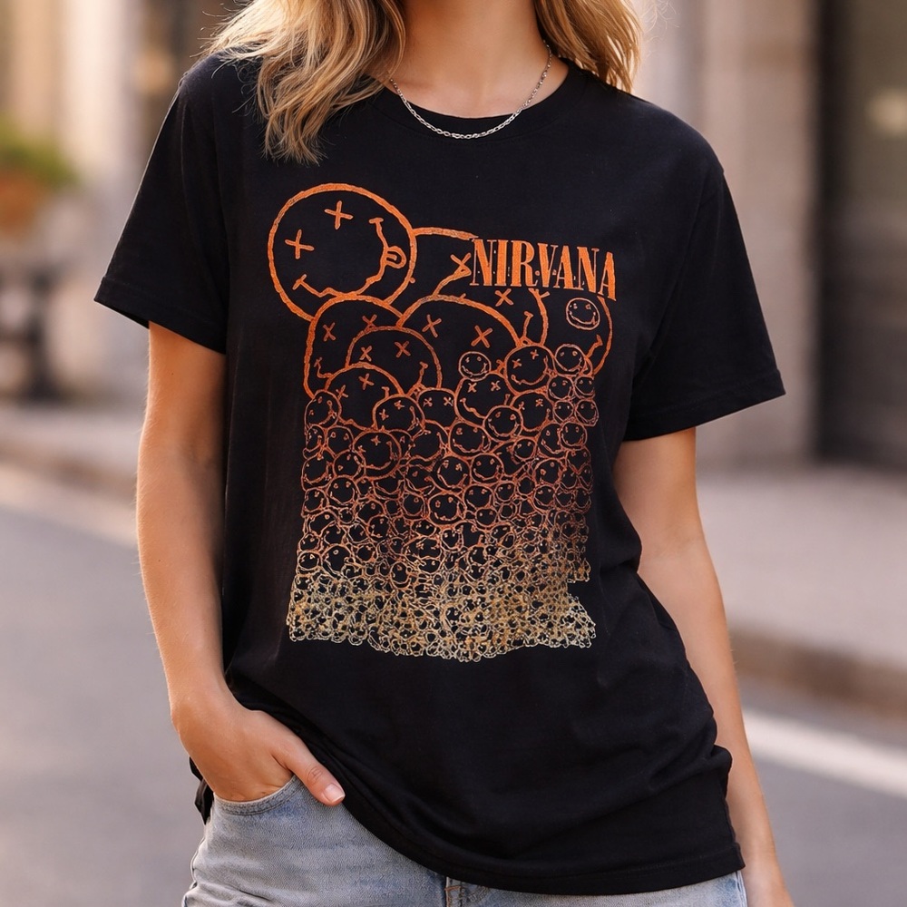 Nirvana Black Graphic T-Shirt